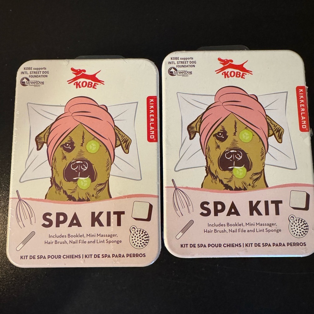 Kikkerland Kobe Spa‎ Kit for Dogs - Pink and White NWT